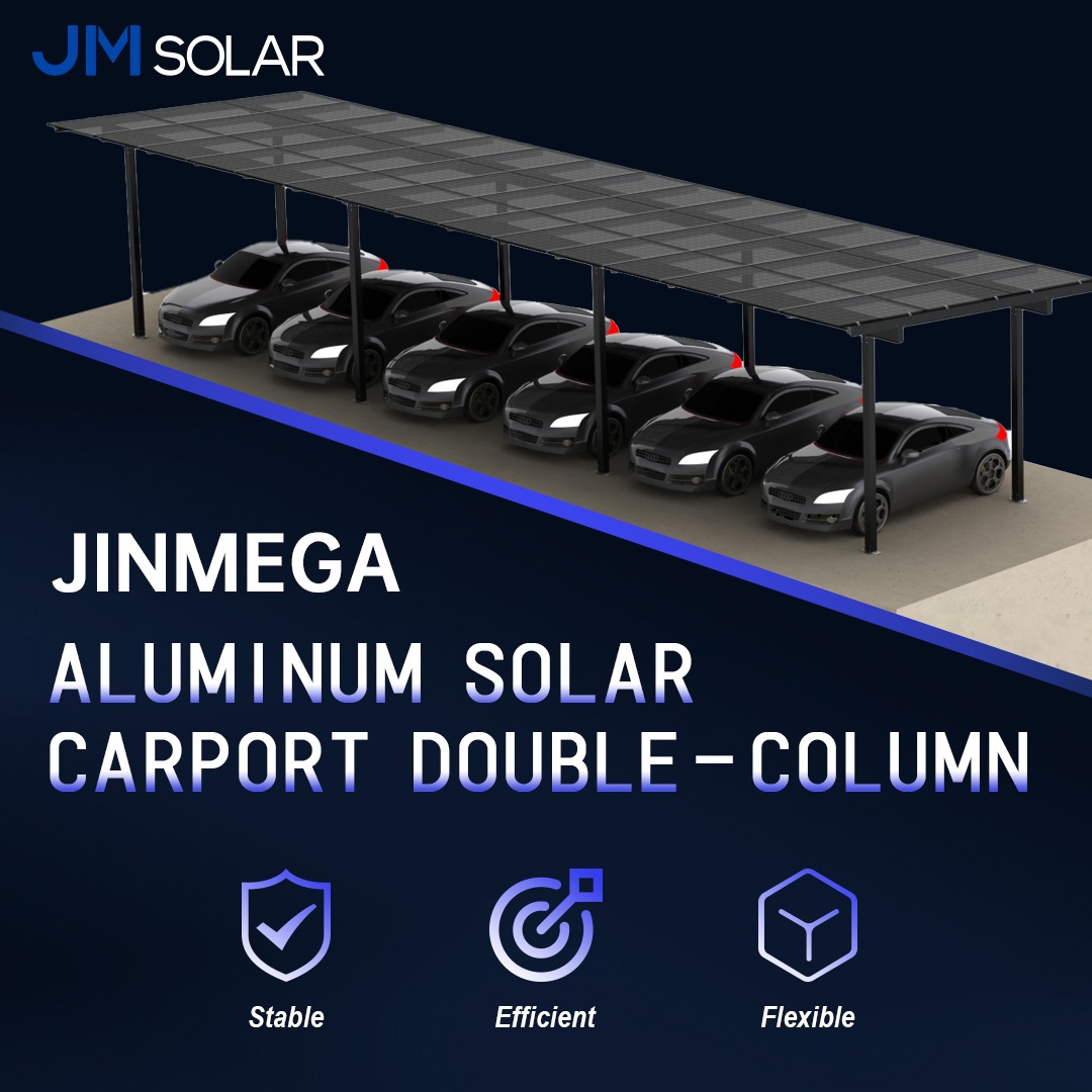 Produktvorstellung | JinMega Aluminium-Solarcarport mit Doppelsäule