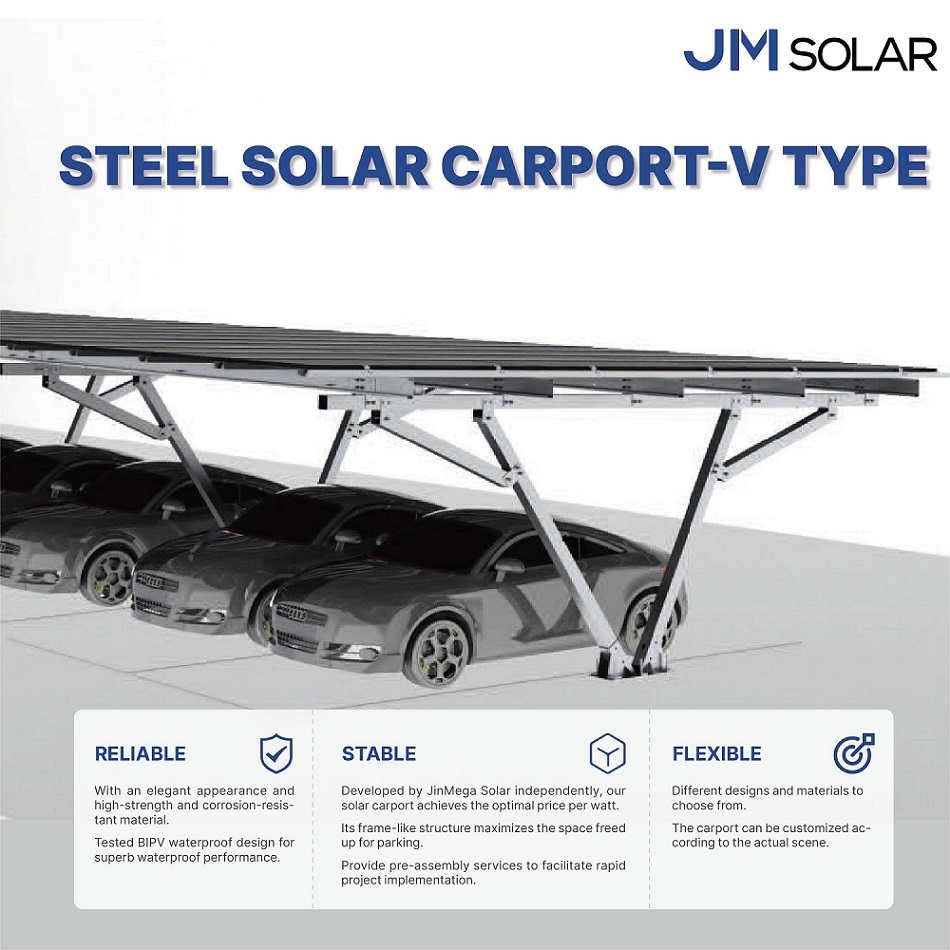Produktvorstellung | V-förmiger Solarcarport aus Stahl